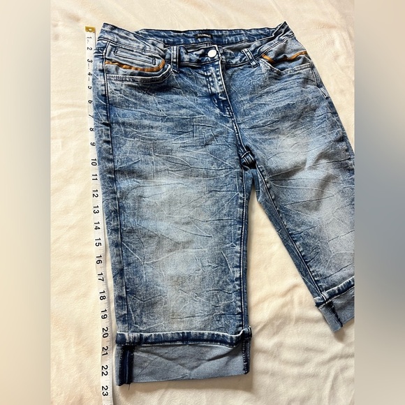 Flamingo Blue Denim Bermuda Women’s Spring Summer Shorts Waist 30 - Picture 11 of 11